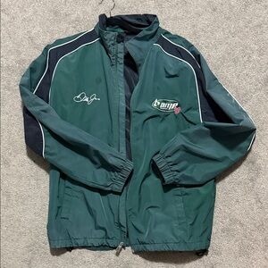 Nascar Green and Black Men's Windbreaker Jacket